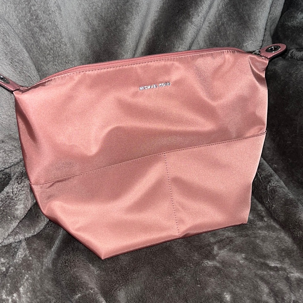 Michael Kors Dark Pink Nylon Bag with Removable Leather Strap